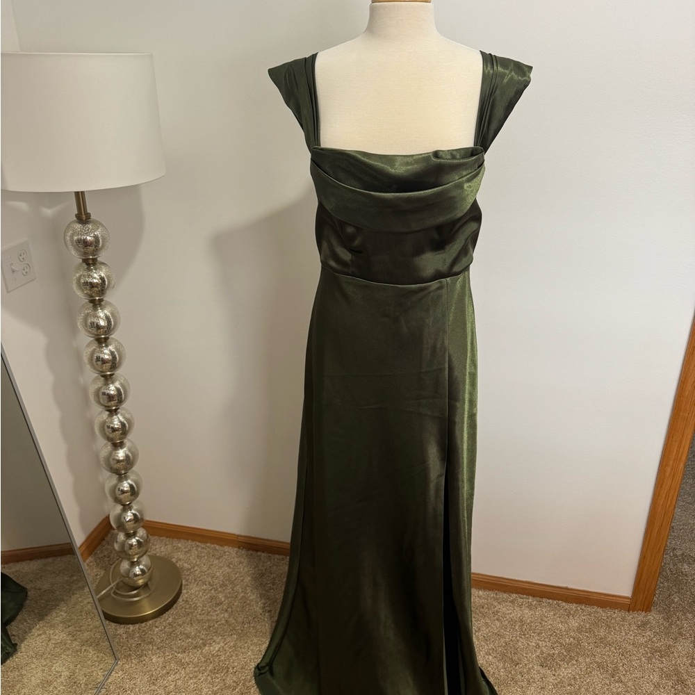 Birdy Grey Mia Shiny Olive Off Shoulder Size XL - Picture 3 of 16